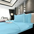 thumbnail image 3 of 4-Piece Bed Sheet Set In a GIFT BOX Deep Pocket and Easy Fit King Aqua Blue, 3 of 3