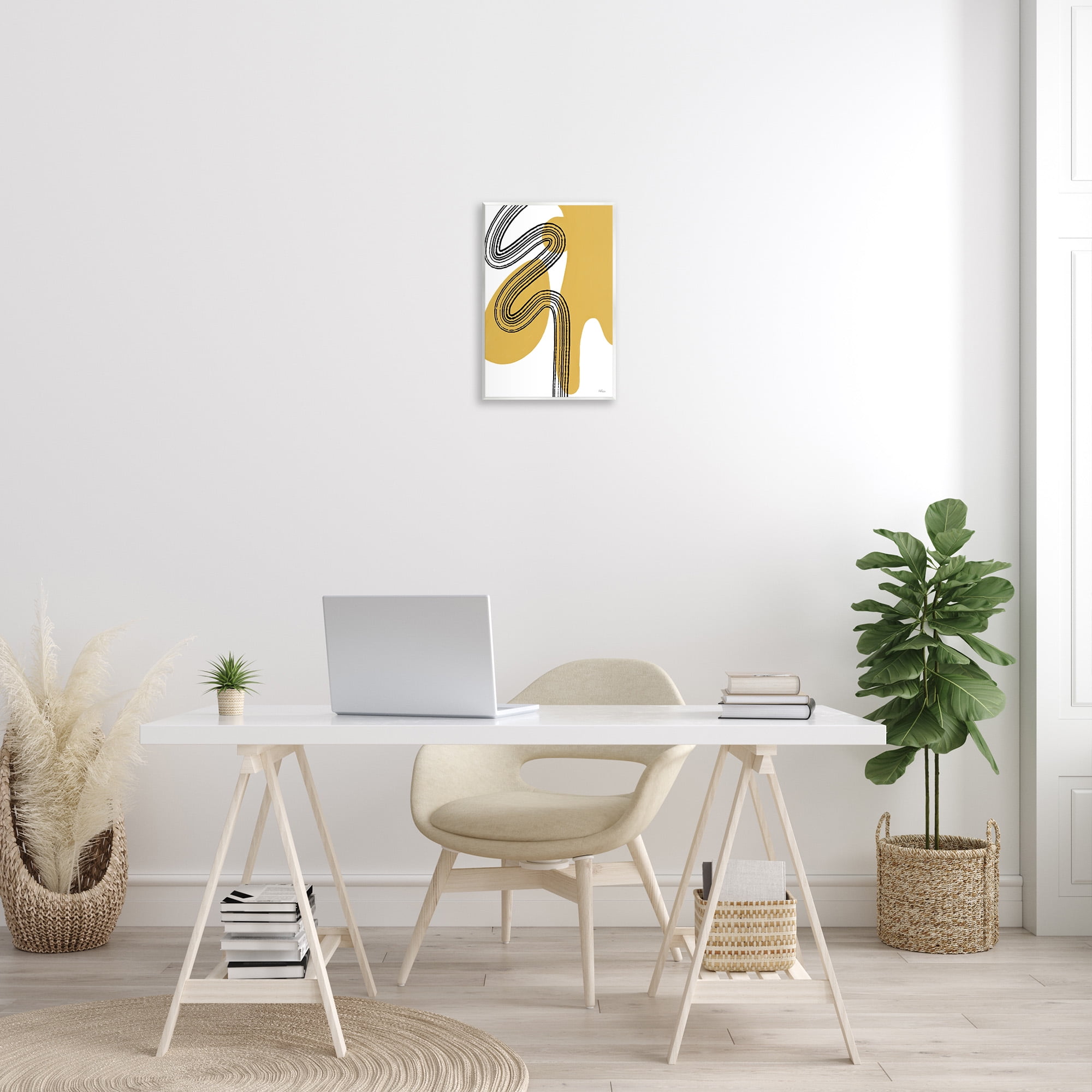 Stupell Industries Contemporary Splatter & Lines Abstract Painting Unframed Art Print Wall Art, 13 x 19