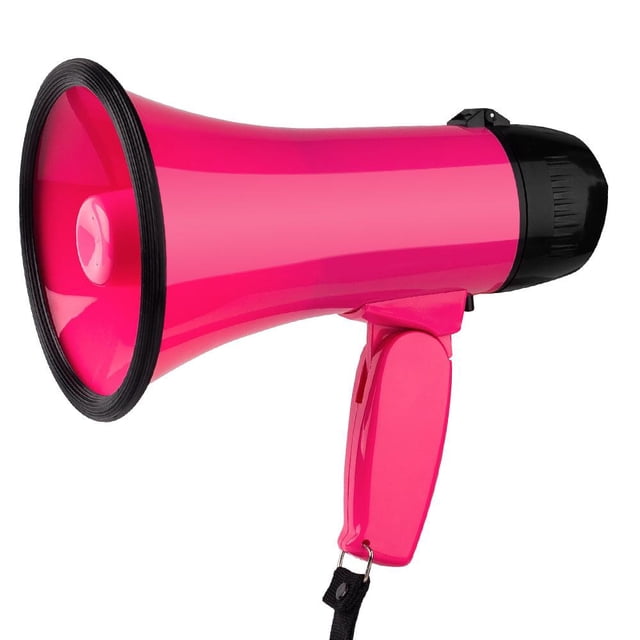 Altavoz portátil de 25 W, megáfono, bocina, megáfono para exteriores, altavoz para exteriores, altavoz de alta potencia, bocina de grabación, altavoz para guía turístico