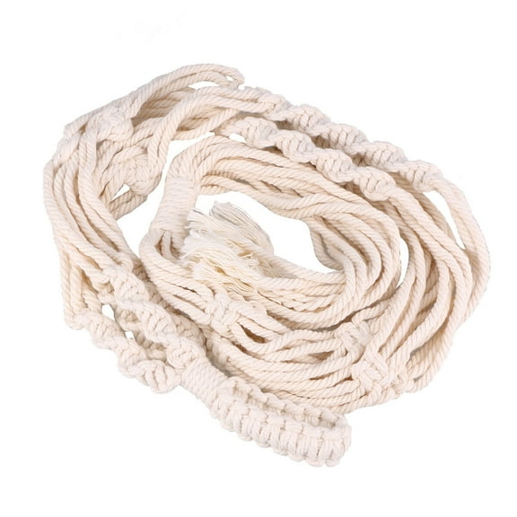 WEAVILUX Hanging Basket for Plants Cotton Rope Beige Gardeners 1Pcs 41.3in