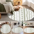 thumbnail image 5 of Round Rugs 3.3 Ft, Sage Green Botanical Non Slip Area Rugs for Kitchen Bedroom Entryway, Modern Farmhouse Tropical Leaves Washable Carpet Runner Rug Floor Mats for Bedroom Home Decor, 5 of 8