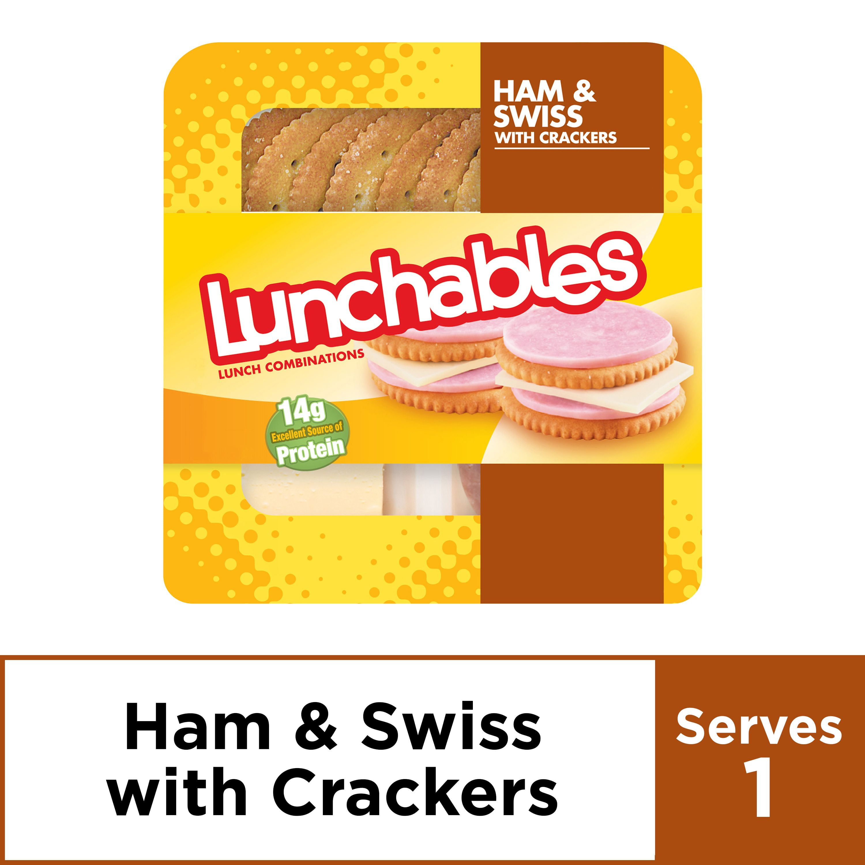 Lunchables Lunch Combinations Ham & Swiss with Crackers, 3.2 oz Package