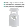 thumbnail image 4 of 100 Pcs Spring Cord Lock Plastic Cord End Fastener Single Hole Toggle Stoppers Sliders White, 4 of 7