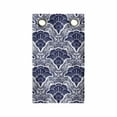 thumbnail image 1 of Oriental Hanging Pocket Organizer, Themed Repetitive Damask with Floral Motif in Diagonal Squares, Printed Polyester Storage Bag with Pockets, 9" x 27", Indigo White, 1 of 2
