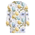 thumbnail image 4 of Garbnen Easter Tee Shirts for Women Round Neck Womens 3/4 Length Sleeve Tops Egg Bunny Hunt Print Trendy Fitted Fitted Blouse Women, 4 of 6
