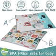 thumbnail image 4 of Tapete de juegos para bebés de 71" x 59", tapetes de juego plegables para el piso, tapete de juegos de espuma impermeable reversible para bebés y niños pequeños, tapete grande antideslizante para gate, 4 of 4