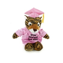 Made by Aliens Tiger Plush Stuffed Animal Toys Present Gifts for Graduation Day, Personalized Text, Name or Your School Logo on Gown 12 Inches