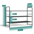 thumbnail image 2 of SUFAUY 3-Tier Stackable Metal 33" Wide Shoes Rack, Rustic Bronze, 2 of 8