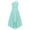 Mint Green, variant on IEFIEL Kids Flower Girls Beaded Ruched Pageant Maxi Dress Wedding Birthday Party One Shoulder High Low Gown Burgundy-A 10