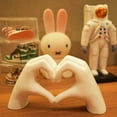 thumbnail image 6 of Adam & Friends Home Decor Heart Sign Hands Sculpture | 1-Piece | White, 6 of 6