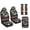 Ethnic Tribal Highland Cattle Floral, variant on Xixirimido Car Seat Cover Set of 5 Pieces Front Seat Covers with Matching Seat Belt and Center Console Covers PU Leather Fits Most Vehicles, Black Cat Colorful Daisy
