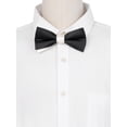 thumbnail image 4 of INSPIRAR CHIC Corbata de Pajarita Vintage de Dos Colores para el Día del Padre para Banquete, Boda, Fiesta y Más, Negro-Blanco, Talla Única, 4 of 4