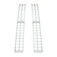 thumbnail image 4 of Silver Loading Truck Ramps, 2 Pcs Heavy Duty Motorcycle Ramps, Folding Ramps Aluminum Alloy Foldable Design, 4 of 22