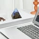 thumbnail image 4 of Natural Crystal Quartz Chip Decorative Resin Stand - Office Desk Tabletop Ornament Stylish Gift Idea With Crystal Tower, 4 of 6