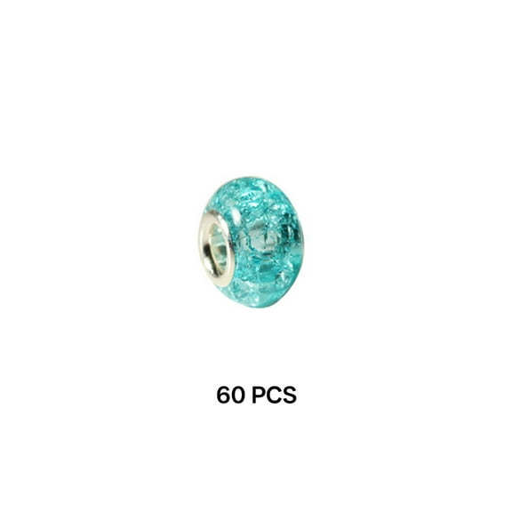 DESIGNICE Beads for Bracelets Making,Colorful Crackle Resin Beads Jewelry Charms,Ideal for DIY Bracelet Making Glass Beads,Blue2
