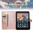 thumbnail image 5 of Dteck Case for All-New Fire HD 10 & HD 10 Plus 10.1" Tablet (11th Generation, 2023 Release) - Multi-Angle Folio Stand Premium Embossed Leather Protective Smart Cover with Auto Wake Sleep, Rosegold, 5 of 5