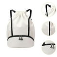 thumbnail image 6 of QccHieUs Drawstring Backpack Sports Gym Bag Water Resistant Basketball Sackpack Cinch Bag White, 6 of 9