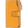 thumbnail image 6 of Women Leather Wallets RFID Blocking Clutch Card Holder Ladies Purse with Zipper Pocket, 6 of 6