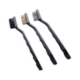thumbnail image 3 of Mini Wire Brush Set 3 Pcs Brass Nylon & Stainless Steel Bristle Jewelry Cleaning, 3 of 8