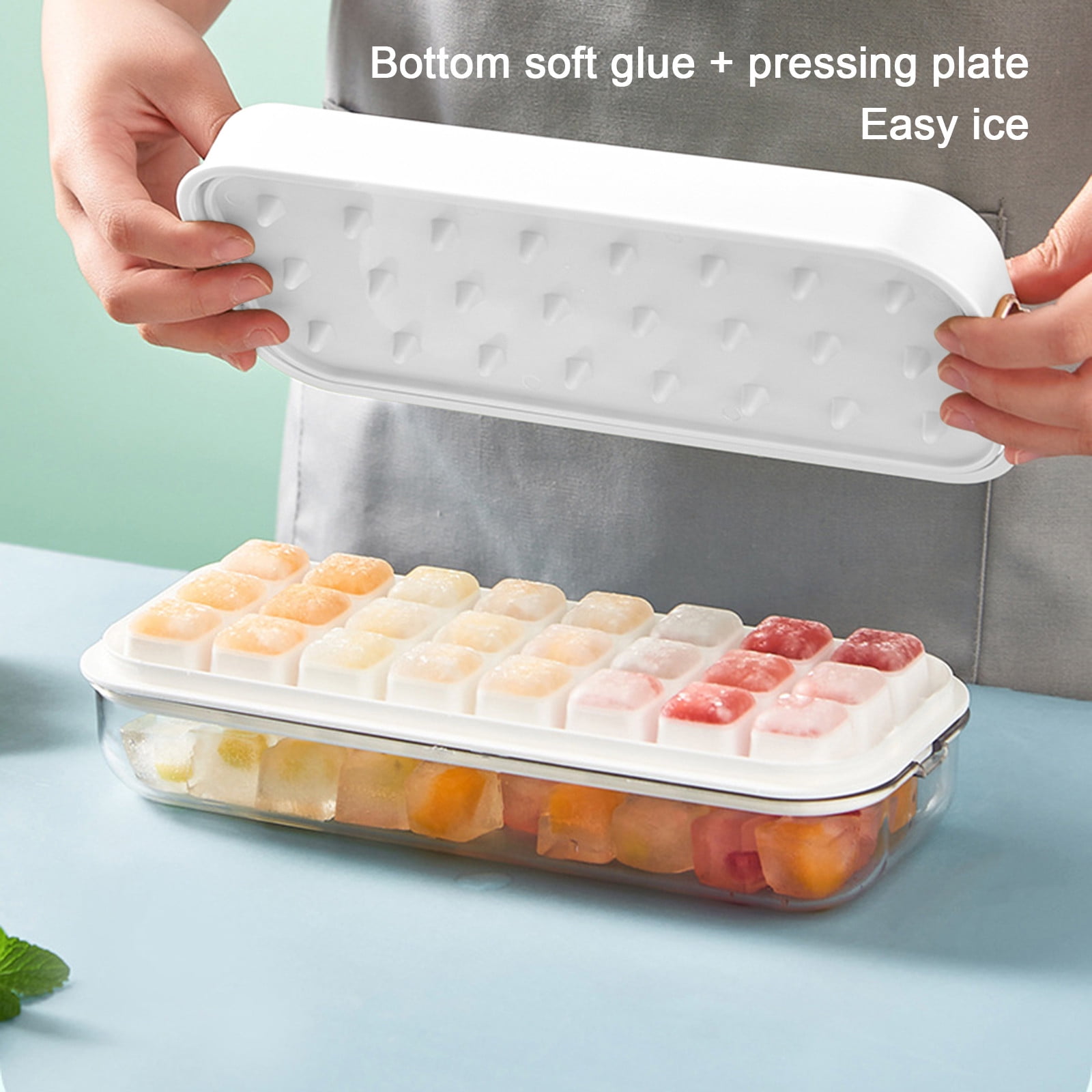 Buy MAAHIL Ice Trays 24 Cells Folding Curling Ice Tray Molds Bar Maker Bag, Ice  Cube Trays Silicone with Lids, Iced Drink Water Bottle Quick-Freezing  Artifact Ice Kettle Kitchen Tools Online at