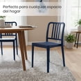 thumbnail image 4 of Fohfurniture FOH Set de 4 Sillas para Jardín y Terraza, Sillas Apilables para Exterior e Interior con Marco de Aluminio, Soporta 220 kg, Sin Montaje, 4 of 9