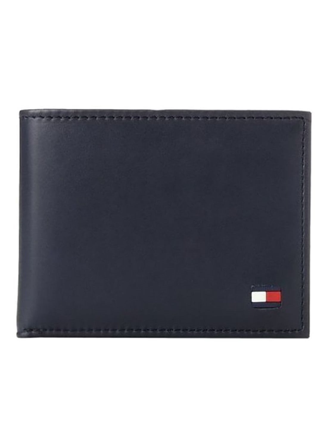 Tommy Hilfiger Men's Leather Credit Card Wallet Bifold Black 31TL22X046