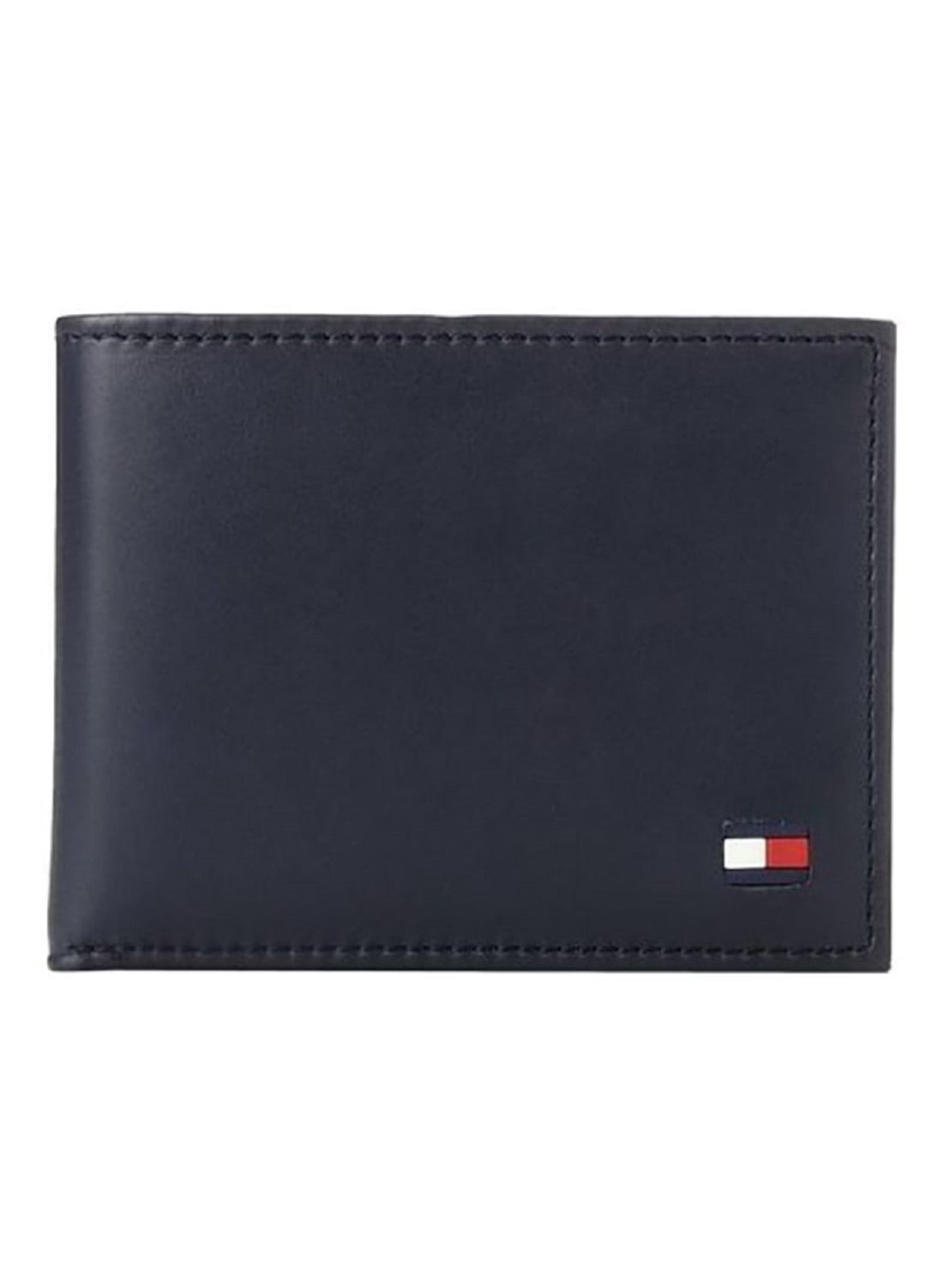 Tommy Hilfiger Men's Slim Valet Passcase Stitch Genuine Leather