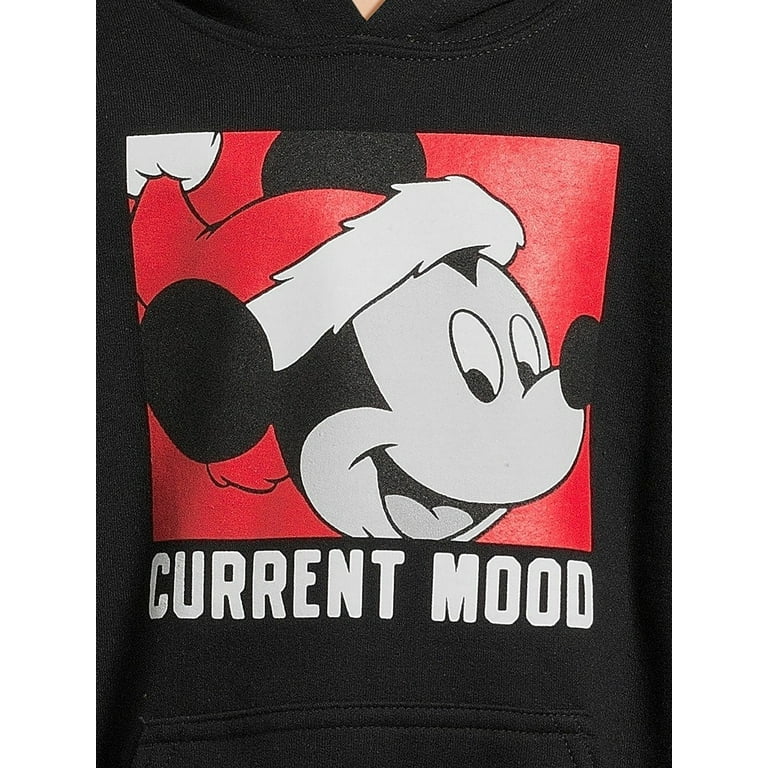 Mickey Mouse Boys Current Mood Christmas Graphic Fleece Hoodie Sweatshirt Sizes 4 16 Walmart