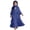 00-Blue928, variant on Girls Solid Plain Chiffon Layered Abaya Dress Long Sleeve Maxi Dress, Sizes 5-14