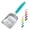 FLAT Aluminum #02 Turkish Blue Handle, variant on Cat Litter Scoop, Aluminum Alloy Sifter, Kitty Metal Scooper, Deep Shovel, Long Handle, Poop Sifting, Kitten Pooper Lifter, Durable, Heavy Duty, for Litter Box