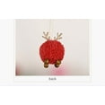 thumbnail image 6 of JeashCHAT 3 Pcs Christmas Felt Deer Hanging Ornaments, Christmas Tree Decorations Wooden Reindeer Hanging Pendants for Xmas Party Holiday Home Decor, Christmas Gifts, 6 of 7