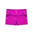 thumbnail image 2 of Eandarui Kids Girls Gymnastics Leotard Shorts Set Shiny Metallic Dance Bodysuit Skating Unitard Rose 4, 2 of 8