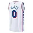 thumbnail image 3 of Youth Fanatics Tyrese Maxey White Philadelphia 76ers Fast Break Replica Player Jersey - Association Edition, 3 of 3
