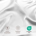 thumbnail image 6 of Bare Home Bamboo 3-Piece Duvet Cover Set - Made from Rayon Fibers - Soft, Cooling & Breathable - California King,White, 6 of 11