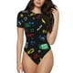 thumbnail image 1 of Balery Gamepads Body de cuello redondo de manga corta para mujer Tops de manga corta Tops básicos-Large, 1 of 7