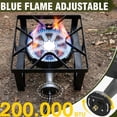 thumbnail image 5 of SIXDAY 200,000 BTU Heavy Duty Propane Burner, Outdoor Gas Stove with 0-20 PSI Adjustable Regulator and Black Hose for Turkey Frying, Home Brewing, Camping & Backyard Cooking, 5 of 6