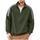 thumbnail image 1 of pstuiky camisas de manga larga para hombre, Sudadera con capucha de polar de manga larga y cremallera de un cuarto de color liso para hombre Tops casuales para hombres l, 1 of 8