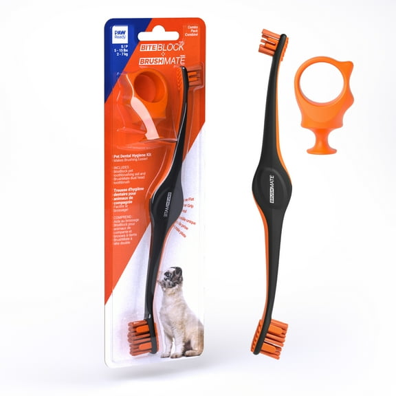 Paw Ready Dental Hygiene Kit Small Orange for Puppies, Dogs and Cats