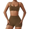 thumbnail image 1 of Conjuntos de entrenamiento for mujeres 2 piezas de talle alto sin costuras con sujetador deportivo acolchado conjuntos de ropa de gimnasio, 1 of 7