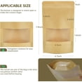 thumbnail image 2 of 120 Pcs Sac Mylar en Papier Kraft 4,7 X 7,8 Po, Fenêtre Transparente, Support, Pochette Refermable pour Conservation des Aliments, 2 of 6