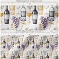 thumbnail image 2 of Soimoi Cotton Cambric Fabric Grapes,Wine Glass & Bottle Print Sewing Fabric Yard 42 Inch Wide, 2 of 7