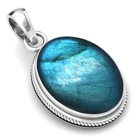 925 Sterling Silver Women Jewelry Natural Labradorite Pendant