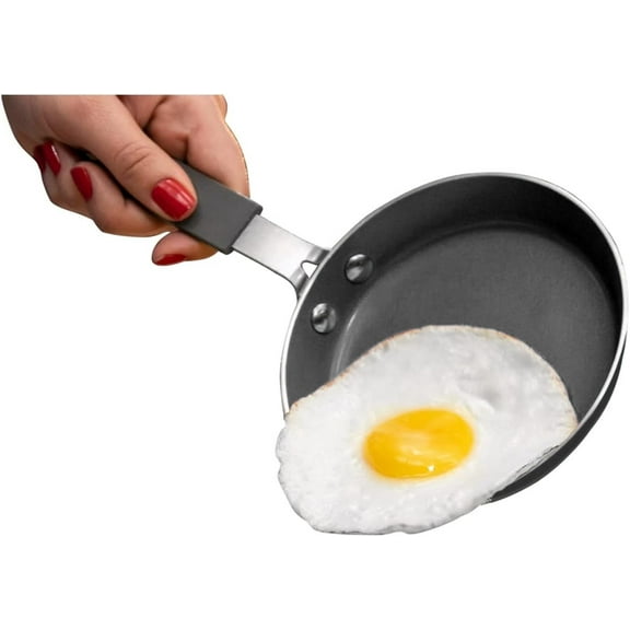 Granitestone Mini Nonstick Egg Pan & Omelet Pan – 5.5” Single Serve Egg Nonstick/Skillet, Diamond Infused, Small Frying Designed for Eggs Pancakes, Non Toxic, Dishwasher Safe