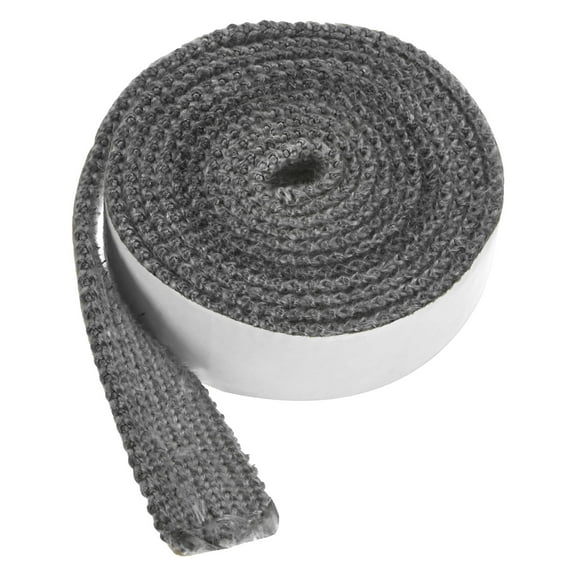 Uxcell Wood Stove Gasket, 1" x 72.8" Wide Fiberglass Seal Rope for with Adhesive Backing Fireplace Door/Wood Stoves [Black]