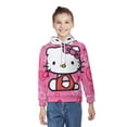 thumbnail image 4 of Hello Kitty Hooded Hoodies for Girls Boys, Kids Pullover Hooded with Pocket, Casual 3D Print Long Sleeve Sweatshirt Hoodies, 4 of 6
