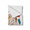 thumbnail image 2 of Alice in Wonderland Soft Flannel Fleece Blanket, Mad Design of Cards Clocks Tea Pots Keys Flowers Fantasy World Artwork, Cozy Plush for Indoor and Outdoor Use, 60" x 80", Multicolor, by Ambesonne, 2 of 6