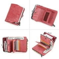 thumbnail image 5 of Contact's Women’s Small Coin Purse Rectangle Kiss Lock Coin Pouch Vintage Bifold Rfid Wallet for Woman, Rose pink, 5 of 8