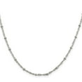 thumbnail image 2 of 925 Sterling Silver Singapore Chain Styles Necklace 2.5 mm w/ Beads 18 inch, 2 of 4