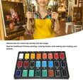 thumbnail image 3 of Water Color Paint, Portable Durable Watercolor Paint Multi Purpose High Saturation 24 Colors  for Craft, 3 of 7