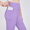 thumbnail image 5 of Xyant Girls Athletic Leggings High Waist for Kids Teen Girls Yoga Dance Running Gym Pants with Pockets (Purple,6-7 Years), 5 of 7